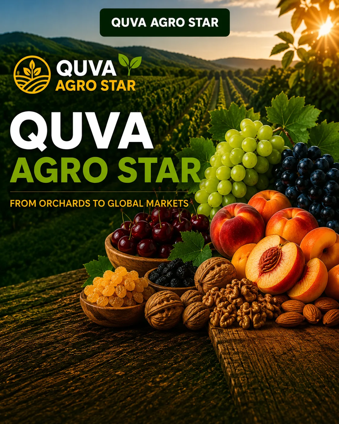 QUVA AGRO STAR экспорт маҳсулотлари